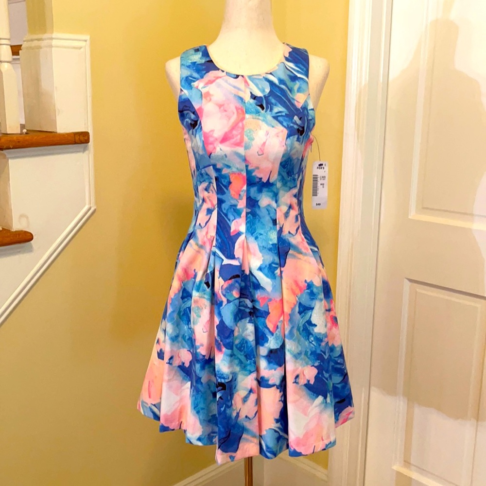 Floral poplin dress